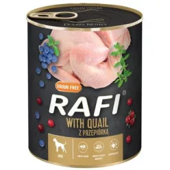   RAFI kutya pástétom fürj vörös- és kék áfonyával konzerv 400 g