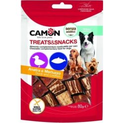 Camon snack kacsás tőkehalas kockák 80 g Camon snack kacsás tőkehalas kockák 80 g