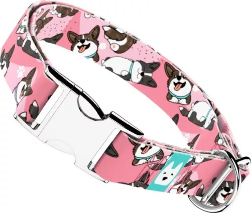 April&June Cardigan Welsh Corgi rózsaszín nyakörv