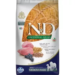   N&D Dog Ancestral Grain bárány, tönköly, zab & áfonya adult medium & maxi 12 kg