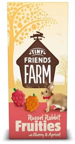 Tiny Friends Farm Russel Rabbit Fruities Cseresznye és Sárgabarack 120 g