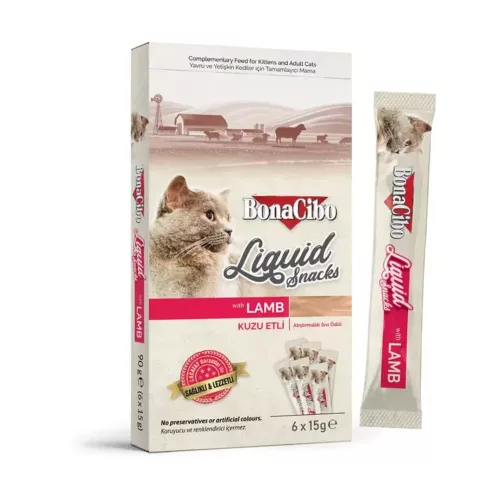 Bonacibo Snacks for Cats Liquid Snacks - Lamb 90 g