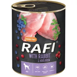   RAFI kutya pástétom nyúl, vörös- és kék áfonyával konzerv 800 g