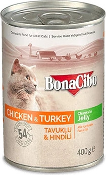 Bonacibo Canned Cat Foods Chicken & Turkey 400 g