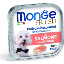 Monge Dog Fresh Paté&Chunkies lazac 100 g 