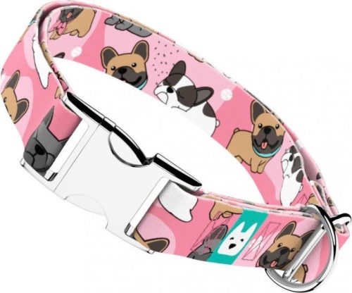 April&June Francia Bulldog rózsaszín nyakörv