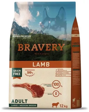 Bravery Lamb Adult Large/Medium Breeds kutyatáp 12 kg 