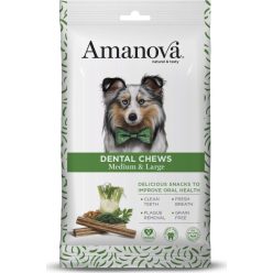 AmaNova Dog GF Snacks Dental Chews Medium/Large Vegan 180 g