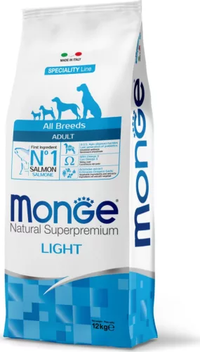 Monge Dog Speciality Line All Breeds Light - Lazac & rizs - Adult 12 kg 