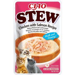 Inaba Cat Ciao Stew krémes ragu macskaeledel - csirke, lazac, fésűkagyló 40 g   Inaba Cat Ciao Stew krémes ragu macskaeledel - csirke, lazac, fésűkagyló 40 g