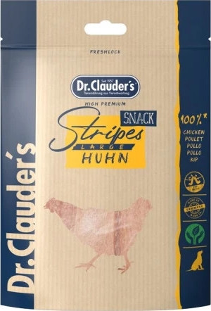 Dr.Clauder's Dog Jutalomfalat Stripes Large Csirkemell Filé 80 g