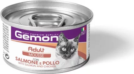 Gemon Cat MOUSSE Adult Lazac & Csirke 85 g  KARTON - 4 db