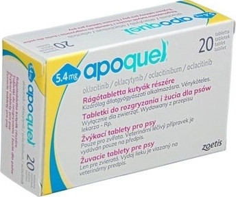 Apoquel 5,4 mg rágótabletta kutyák részére 20 db