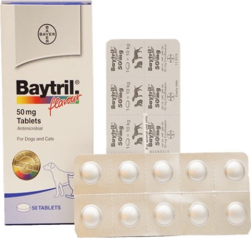 Baytril 50 mg tabletta 30 db