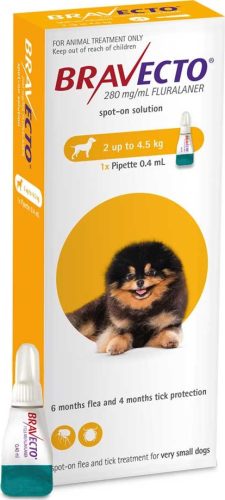 Bravecto spot-on kutya 2-4,5 kg 1 db