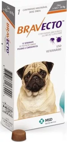 Bravecto rágótabletta kutya 4,5-10 kg 2 db