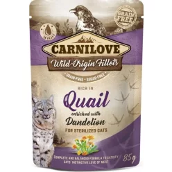 Carnilove alutasakos fürj&pitypang ivart. 12x85 g