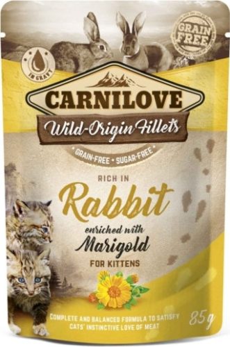 Carnilove alutasakos nyúl&körömvirág kitten 85 g