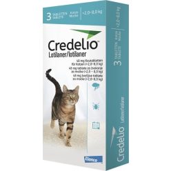 Credelio rágótabletta macska   2,0-8,0 kg 3 db