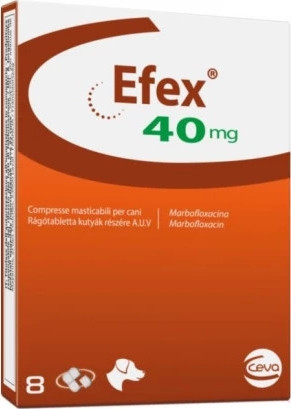 Efex 40 mg rágótabletta kutyák részére 8 db