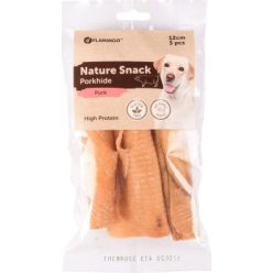 Flamingo Nature Snack sertés bőr 12 cm 3 db