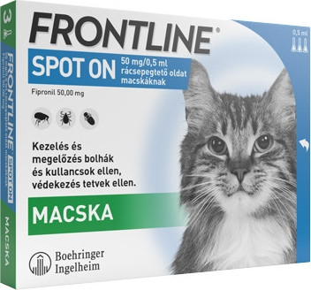 Frontline spot-on macskáknak 3 db