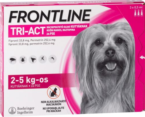 Frontline Tri-Act spot-on kutyáknak XS 2-5 kg 3 db