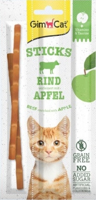 GimCat Sticks marha&alma 3x15 g