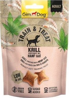 GimDog Train&Treats krill&kendermag 125 g