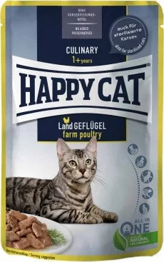Happy Cat Culinary Adult baromfis 85 g KARTON - 20 db