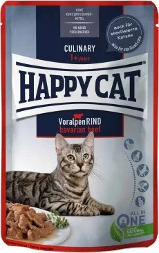 Happy Cat Culinary Adult marhás 85 g KARTON - 20 db