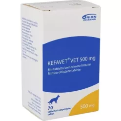 Kefavet Vet 500 mg tabletta 70 db