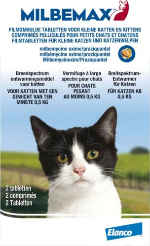 Milbemax tabletta macska 2,5 kg alatt 2 db