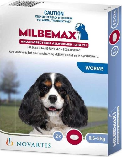 Milbemax tabletta kutya 5 kg alatt 4 db