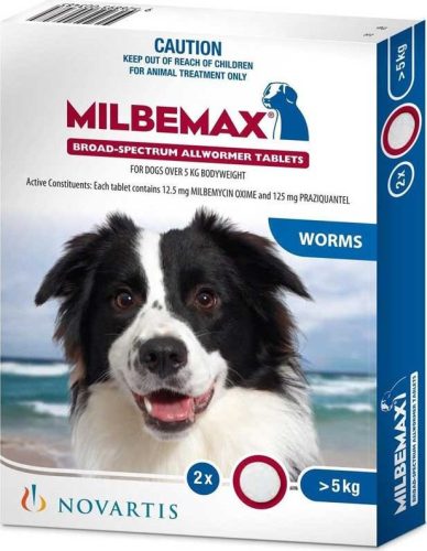 Milbemax tabletta kutya 5 kg felett 2 db