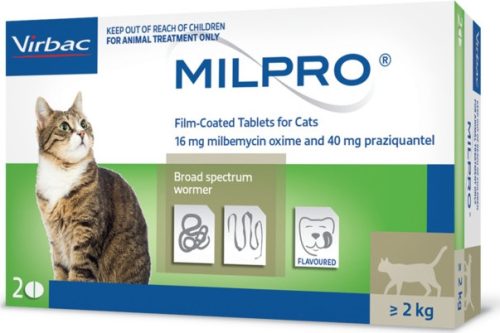 Milpro tabletta macska 2 kg felett 4 db