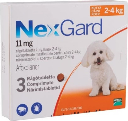NexGard rágótabletta 2-4 kg 3 db