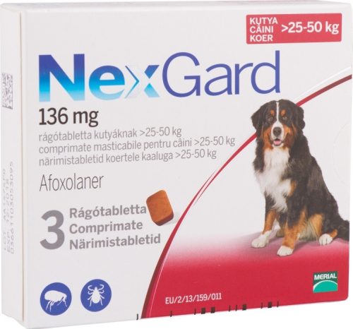 NexGard rágótabletta 25-50 kg 3 db