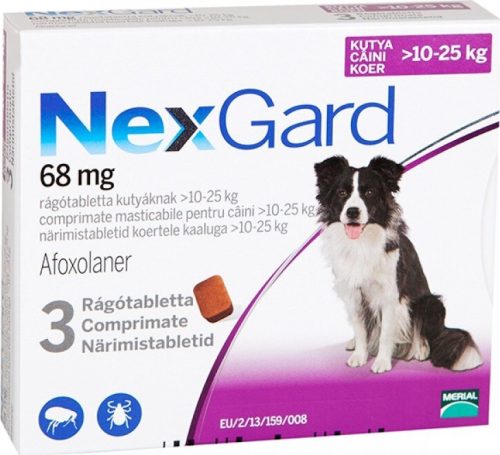 NexGard rágótabletta 10-25 kg 3 db