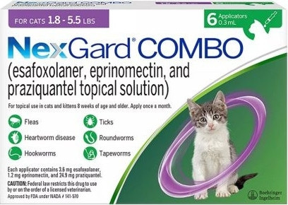NexGard Combo spot-on macska 2,5 kg alatt 3 db
