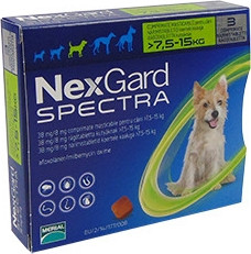 NexGard Spectra rágótabletta 7,5-15 kg 3 db