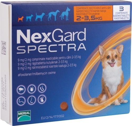 NexGard Spectra rágótabletta  2-3,5 kg 3 db