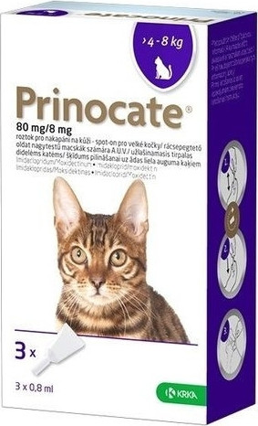 Prinocate spot-on macska 4-8 kg 3 db