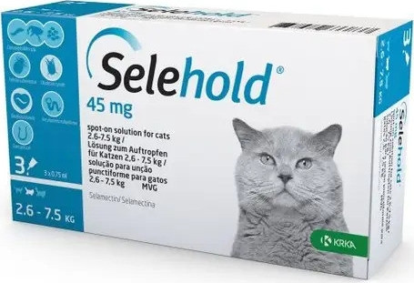 Selehold spot-on 2,5-7,5 kg macska 3 db