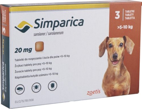Simparica rágótabletta 5-10 kg 3 db