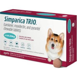 Simparica Trio rágótabletta 10-20 kg 3 db
