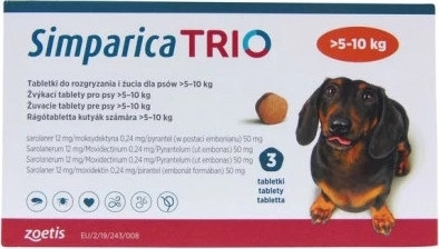 Simparica Trio rágótabletta 5-10 kg 3 db